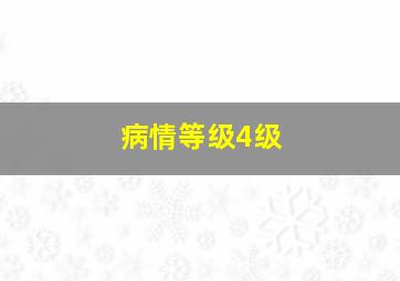 病情等级4级