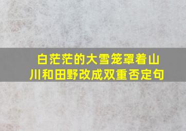 白茫茫的大雪笼罩着山川和田野改成双重否定句