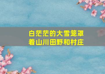 白茫茫的大雪笼罩着山川田野和村庄