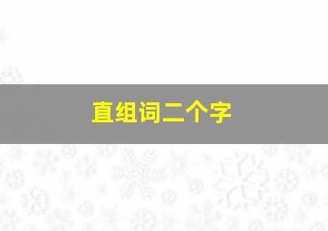 直组词二个字