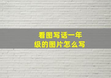 看图写话一年级的图片怎么写