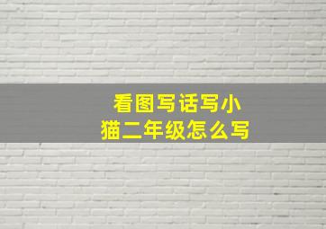 看图写话写小猫二年级怎么写