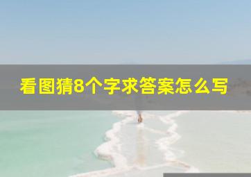 看图猜8个字求答案怎么写