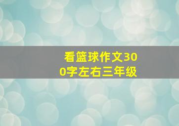 看篮球作文300字左右三年级