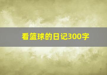 看篮球的日记300字