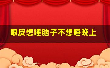 眼皮想睡脑子不想睡晚上