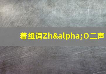 着组词ZhαO二声