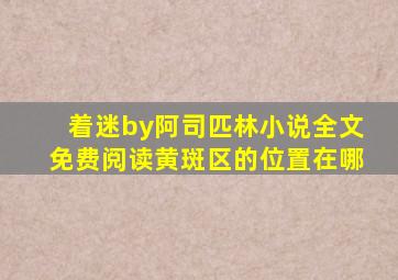 着迷by阿司匹林小说全文免费阅读黄斑区的位置在哪