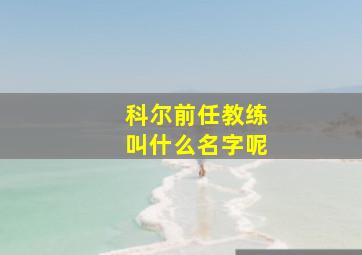 科尔前任教练叫什么名字呢