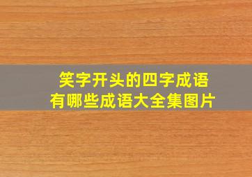 笑字开头的四字成语有哪些成语大全集图片