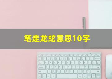 笔走龙蛇意思10字