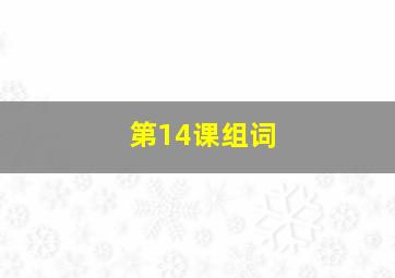 第14课组词