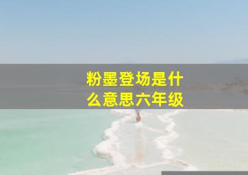 粉墨登场是什么意思六年级