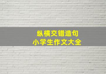 纵横交错造句小学生作文大全