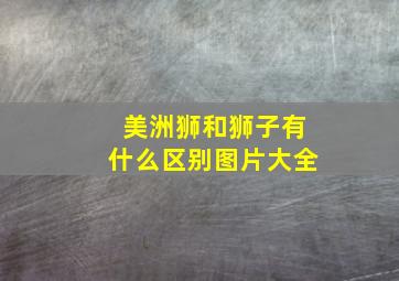 美洲狮和狮子有什么区别图片大全