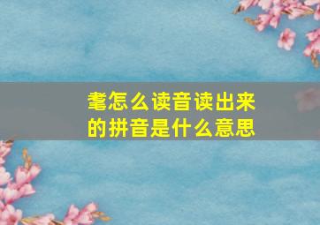 耄怎么读音读出来的拼音是什么意思