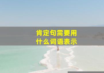 肯定句需要用什么词语表示