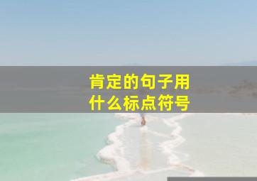 肯定的句子用什么标点符号