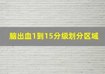 脑出血1到15分级划分区域