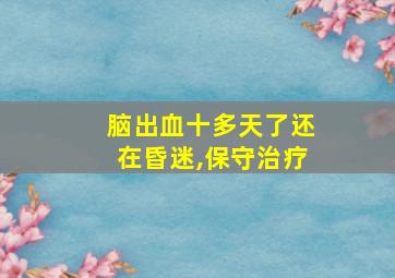 脑出血十多天了还在昏迷,保守治疗