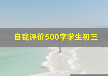 自我评价500字学生初三