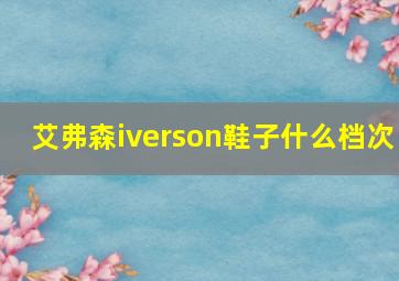 艾弗森iverson鞋子什么档次