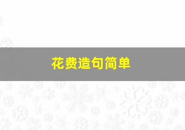 花费造句简单