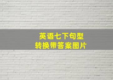 英语七下句型转换带答案图片