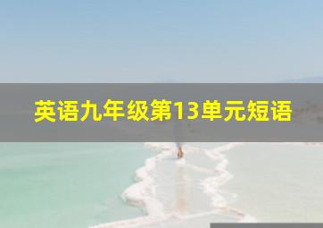 英语九年级第13单元短语