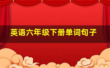 英语六年级下册单词句子