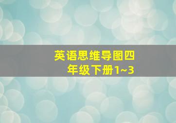 英语思维导图四年级下册1~3