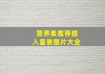 营养素推荐摄入量表图片大全