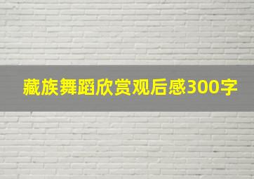 藏族舞蹈欣赏观后感300字