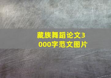 藏族舞蹈论文3000字范文图片