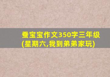 蚕宝宝作文350字三年级(星期六,我到弟弟家玩)