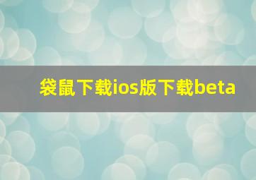 袋鼠下载ios版下载beta