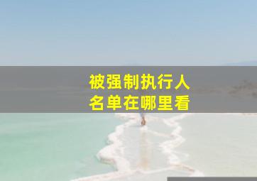 被强制执行人名单在哪里看