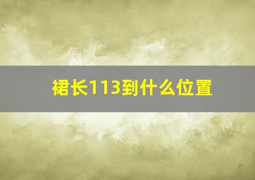 裙长113到什么位置