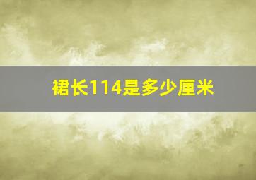 裙长114是多少厘米