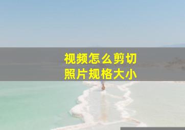 视频怎么剪切照片规格大小