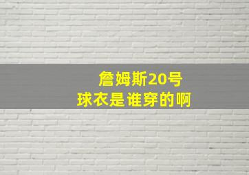 詹姆斯20号球衣是谁穿的啊