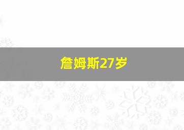 詹姆斯27岁