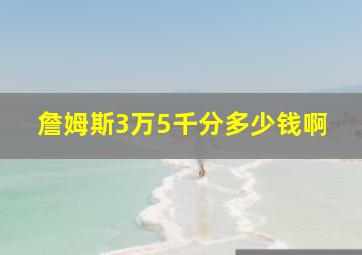 詹姆斯3万5千分多少钱啊