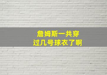 詹姆斯一共穿过几号球衣了啊