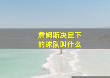 詹姆斯决定下的球队叫什么