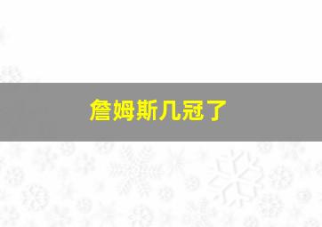 詹姆斯几冠了