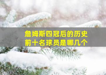 詹姆斯四冠后的历史前十名球员是哪几个