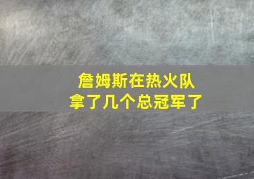 詹姆斯在热火队拿了几个总冠军了