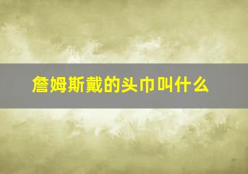 詹姆斯戴的头巾叫什么