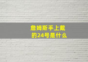 詹姆斯手上戴的24号是什么